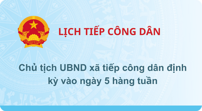 LỊCH TIẾP CÔNG DÂN