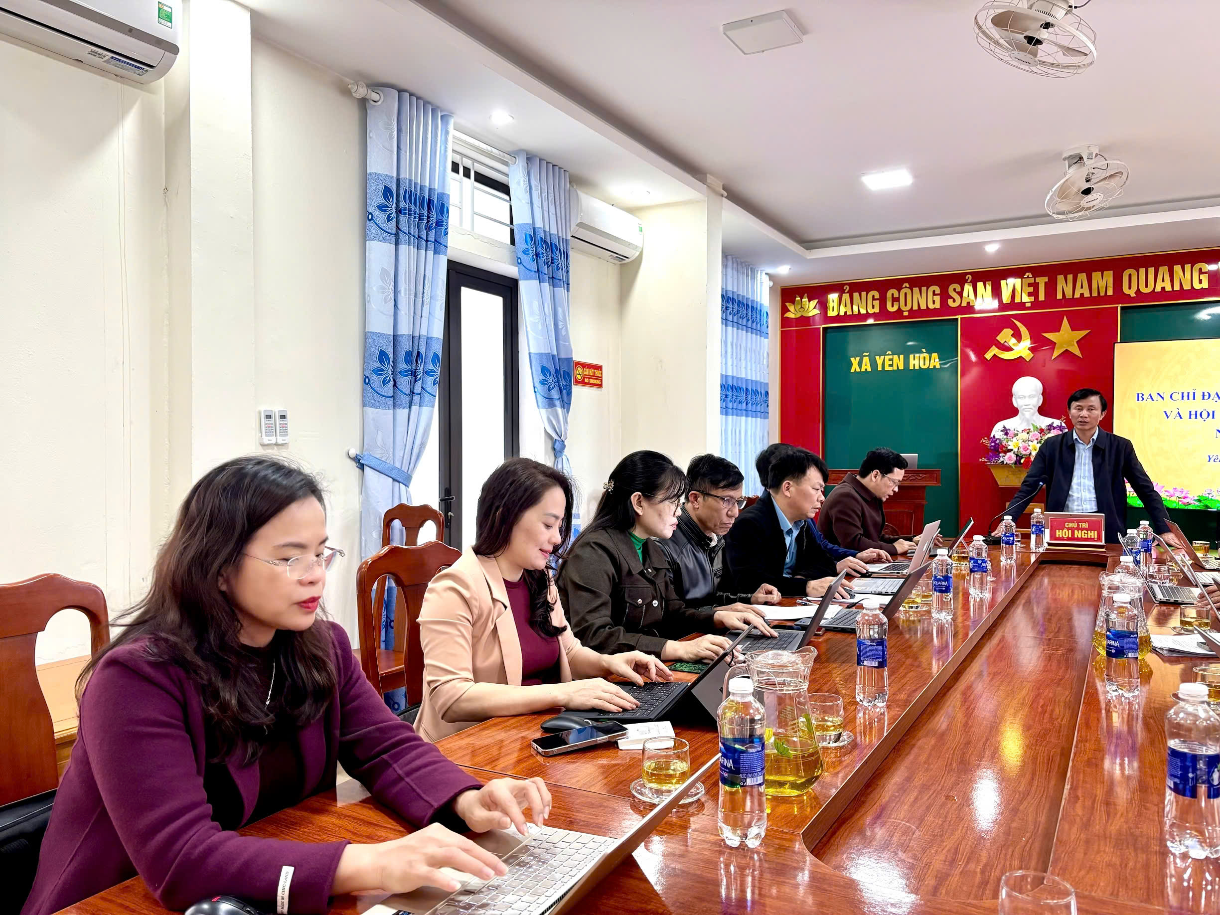 Ban Chỉ đạo và Ủy ban bầu cử xã Yên Hòa tổ chức hội nghị triển khai nhiệm vụ