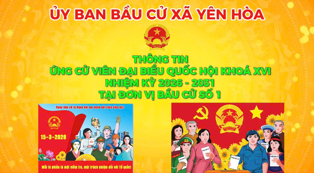 DANH SÁCH ỨNG CỬ VIÊN ĐẠI BIỂU QUỐC HỘI KHÓA XVI NHIỆM KỲ 2026 - 2031 TẠI ĐƠN VỊ BẦU CỬ SỐ 1