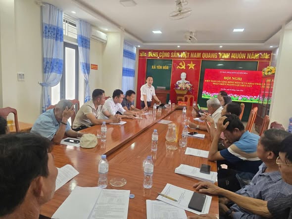 Xã Yên Hoà họp bàn giải pháp kiện toàn tổ đồng quản lý cá ven bờ