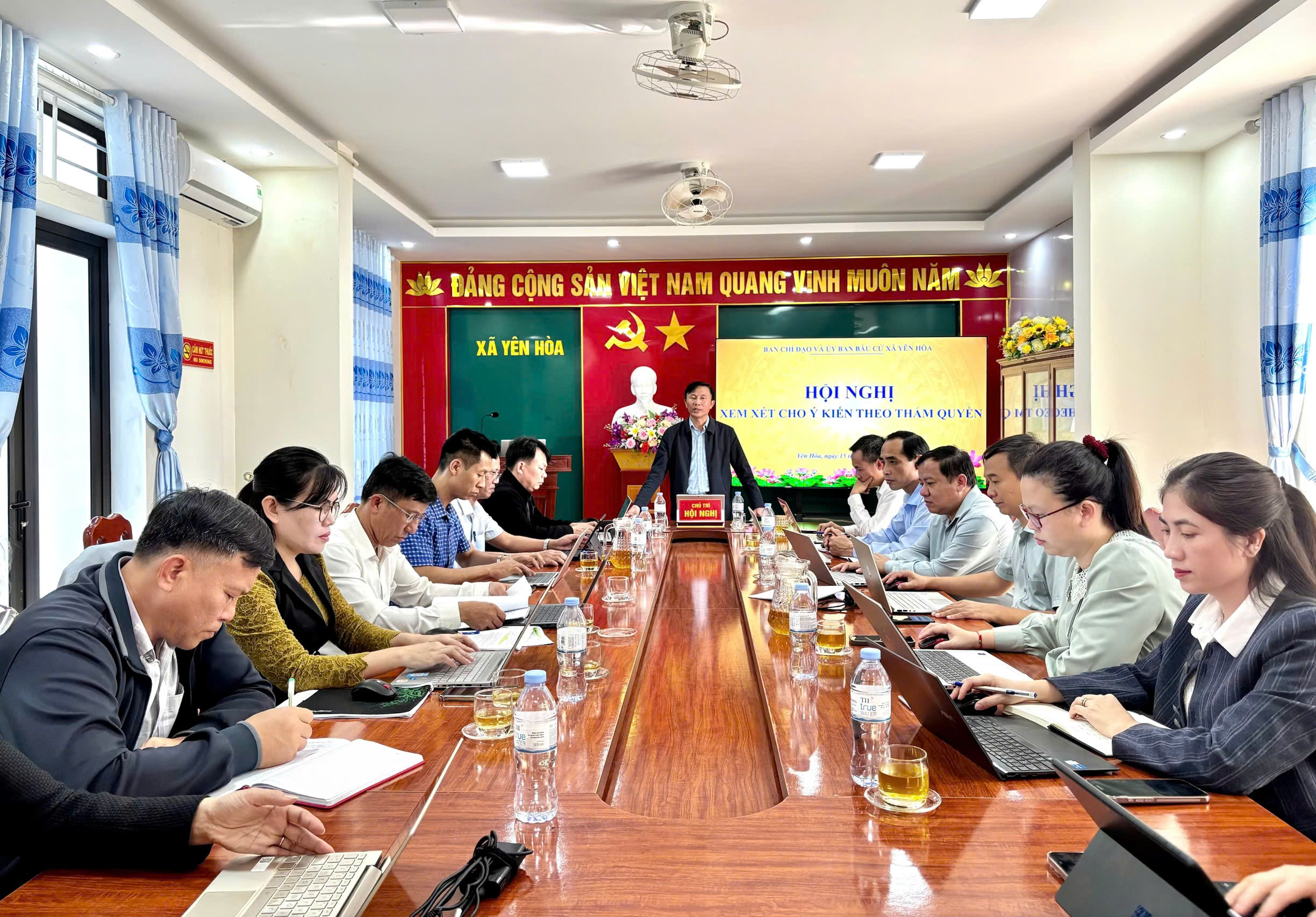 Xã Yên Hòa thống nhất một số nội dung công tác bầu cử đại biểu Quốc hội khóa XVI và HĐND các cấp nhiệm kỳ 2026 - 2031