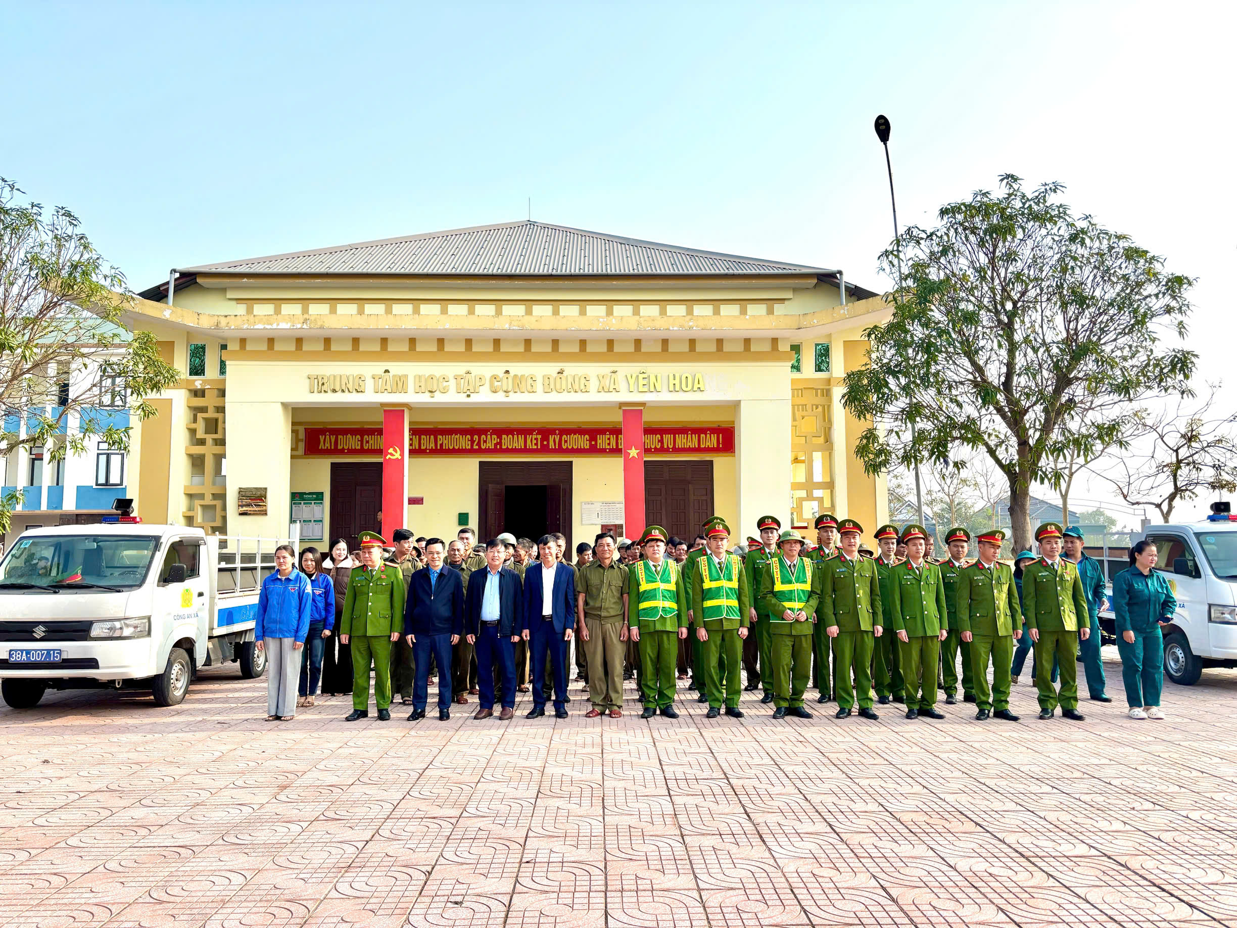 Xã Yên Hoà tổ chức lễ ra quân bảo đảm an ninh trật tự, an toàn giao thông trên địa bàn
