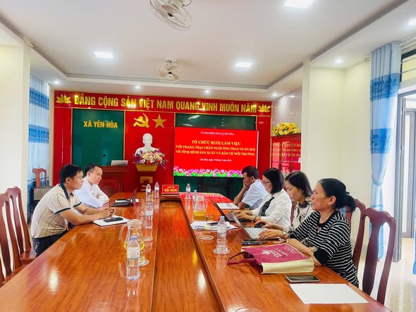 Xã Yên Hoà xử lý cơ sở chăn nuôi vi phạm vệ sinh môi trường