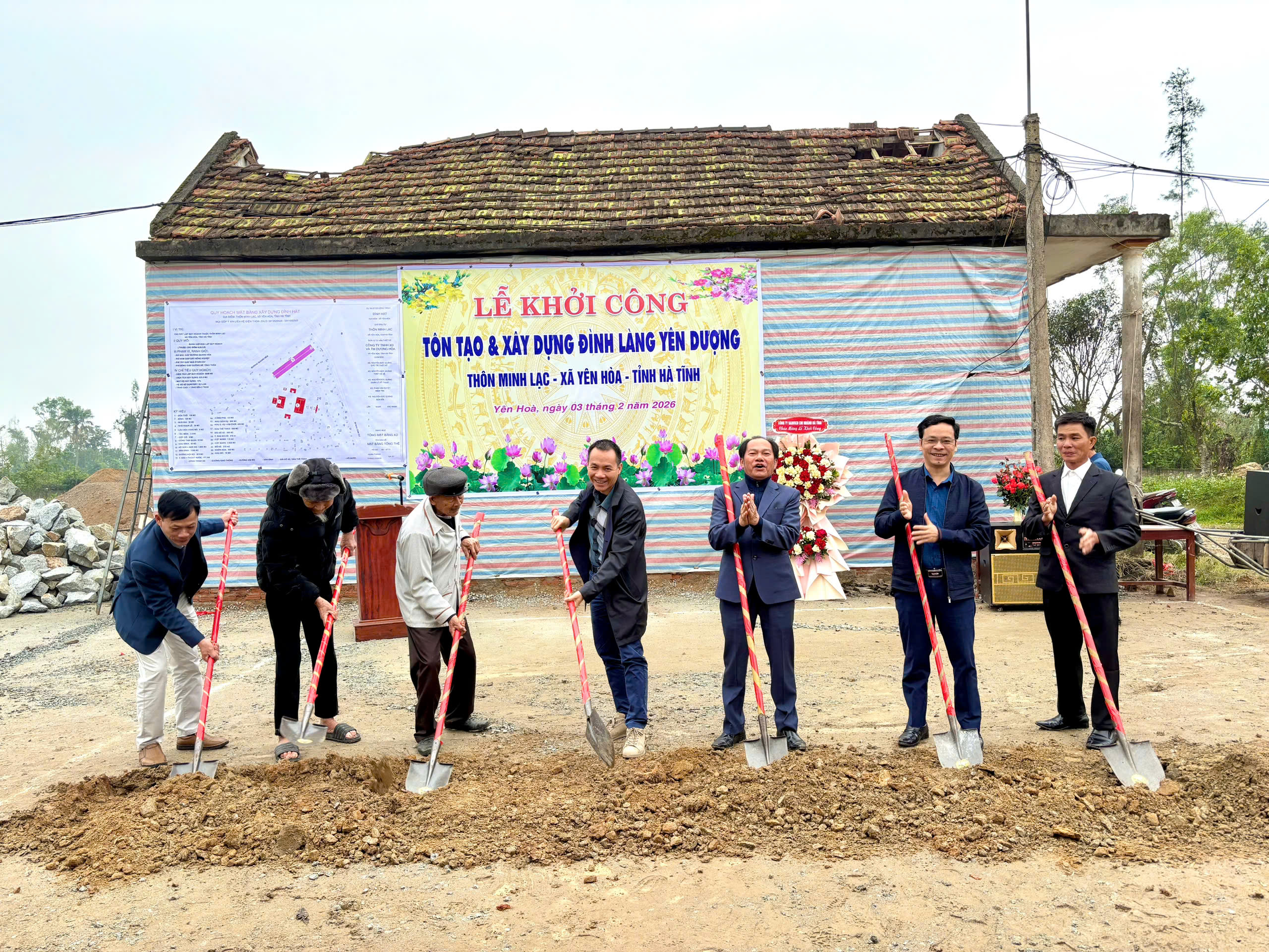 Xã Yên Hòa khởi công và tôn tạo Đình làng Yên Dượng