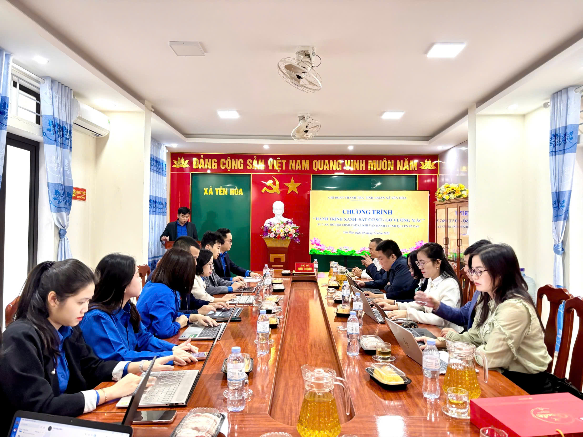 Thanh tra tỉnh Hà Tĩnh đồng hành cũng xã Yên Hòa thực hiện Chương trình "Hành trình xanh - Sát cơ sở - Gỡ vướng mắc"