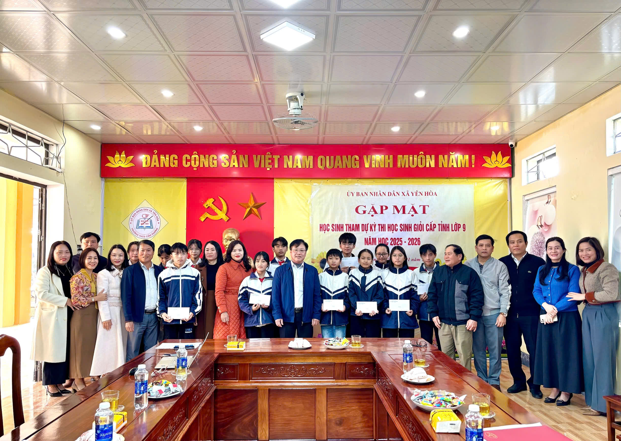 Xã Yên Hòa gặp mặt học sinh tham gia kỳ thi học sinh giỏi tỉnh lớp 9 năm học 2025 – 2026