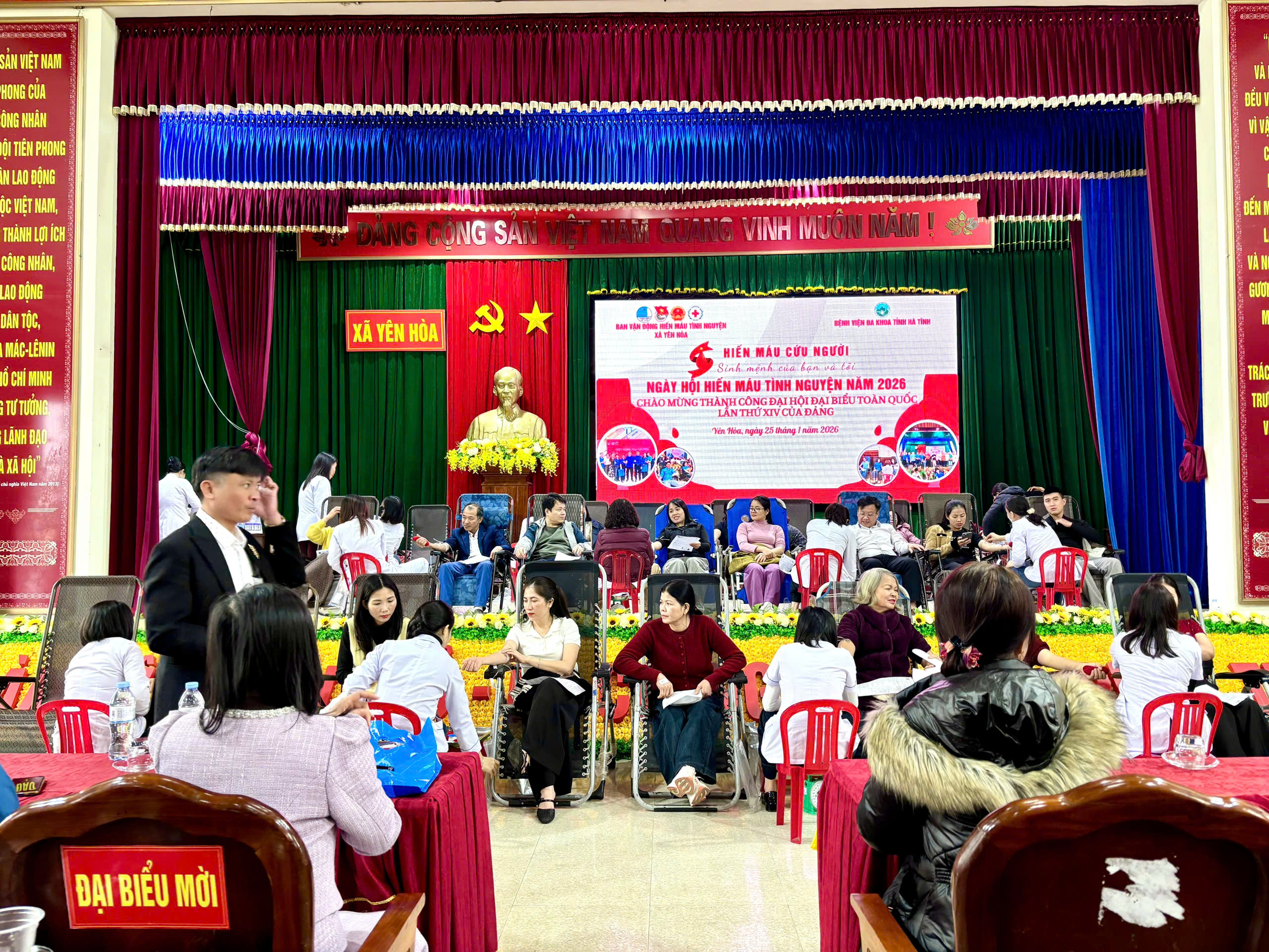 Xã Yên Hoà thu về gần 100 đơn vị máu tại chương trình “ Ngày hội hiến máu tình nguyện”