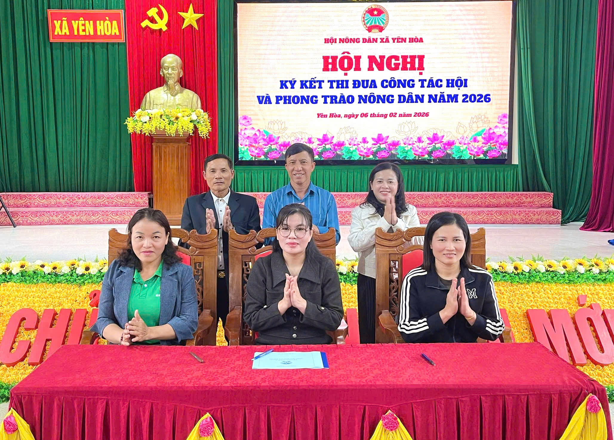 Hội Nông dân xã Yên Hòa ký kết thi đua công tác hội và phòng trào Nông dân năm 2026