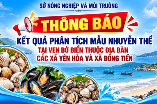 Thông báo kết quả phân  tích mẫu nhuyễn thể  
