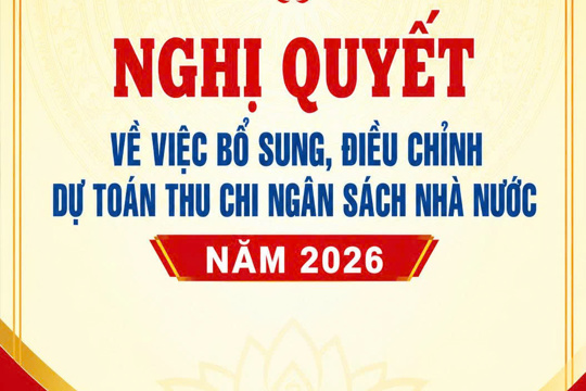 Nghị quyết về việc bổ sung, điều chỉnh dự toán thu chi ngân sách nhà nước năm 2026 