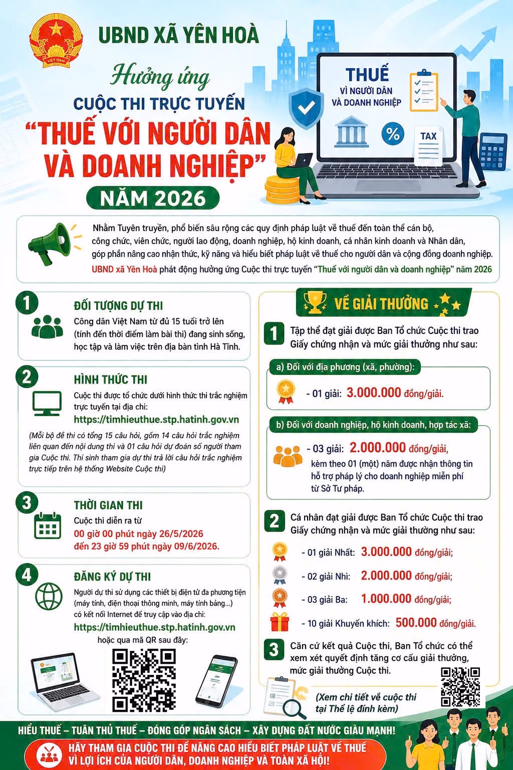 Tuyên truyền cuộc thi trực tuyến "Thuế với người dân và doanh nghiệp" năm 2026
