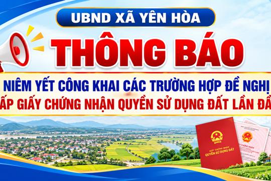 Niêm yết công khai các trường hợp đề nghị cấp giấy chứng nhận quyền sử dụng đất lần đầu