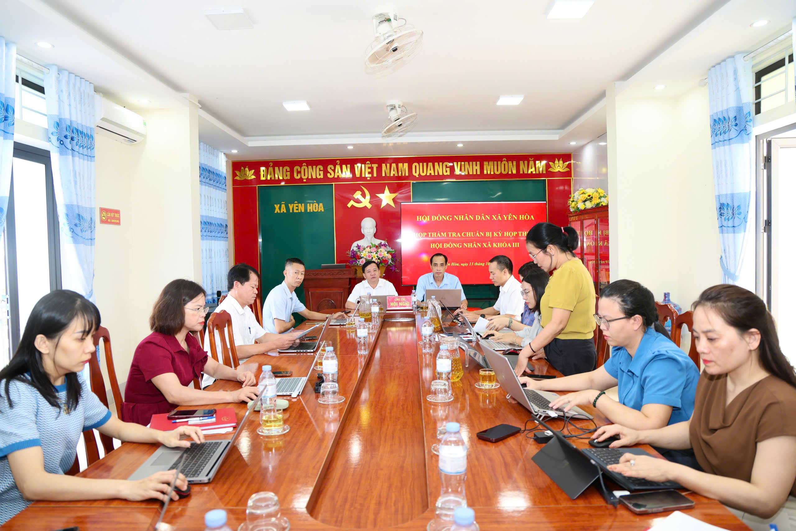 HĐND xã Yên Hoà họp thẩm tra chuẩn bị kỳ họp thứ 4 HĐND xã khóa III
