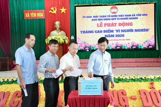 Xã Yên Hòa phát động tháng cao điểm “Vì người nghèo” năm 2026 
