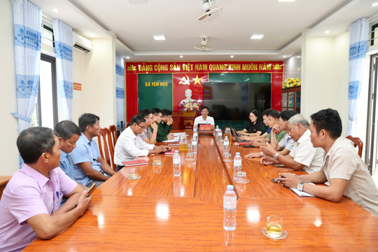 UBND xã Yên Hòa làm việc về công tác chống khai thác IUU và hoạt động của tổ cộng đồng nghề cá ven bờ 