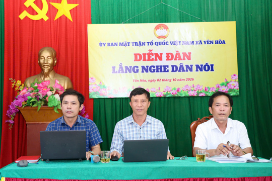 “Lắng nghe dân nói” – Cầu nối giữa cấp ủy, Chính quyền, Mặt trận tổ quốc với nhân dân Yên Hòa 