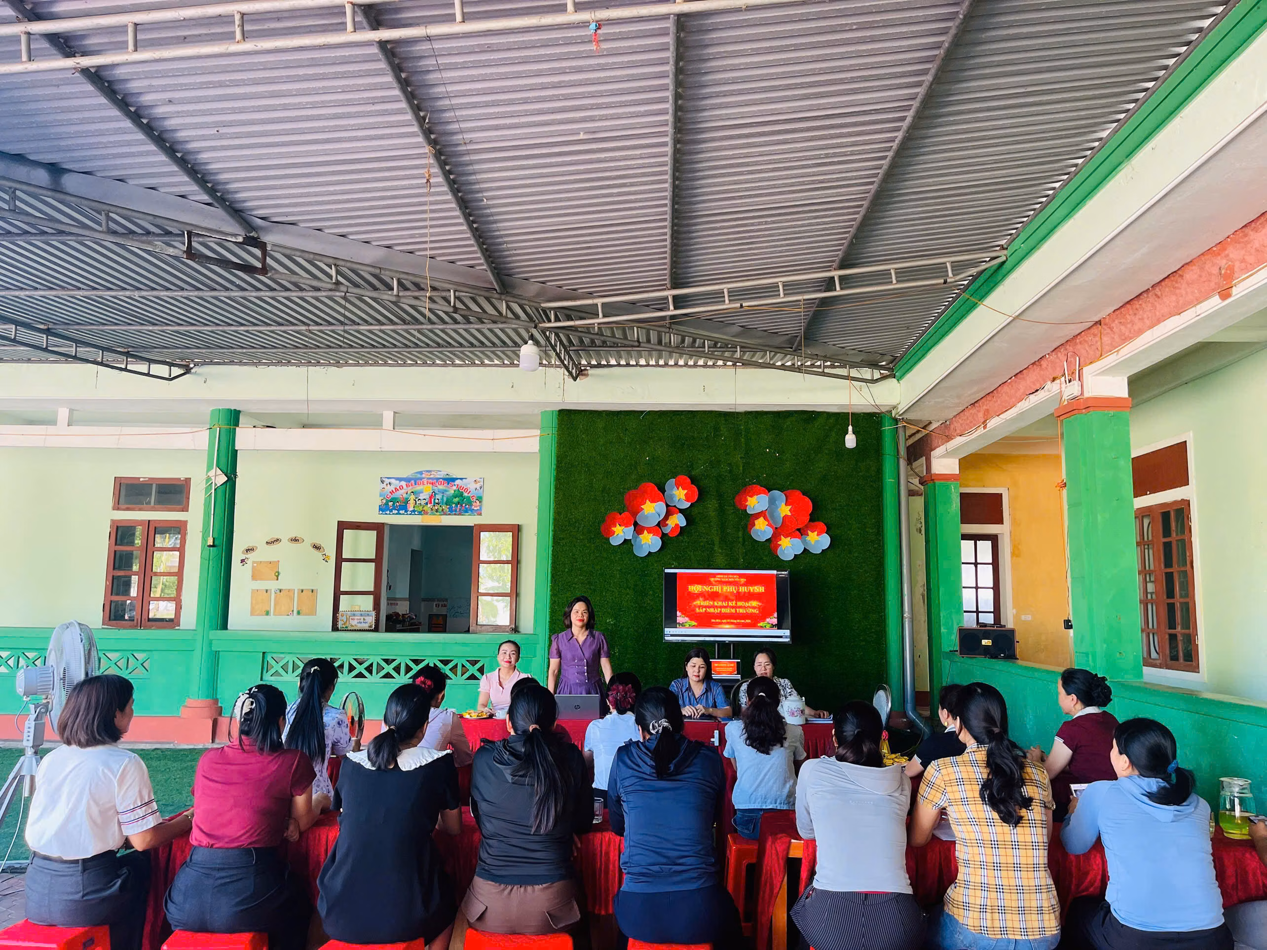 Yên Hoà: 100% phụ huynh đồng ý với phương án sáp nhập điểm trường lẻ tại Trường Mầm non Yên Hòa