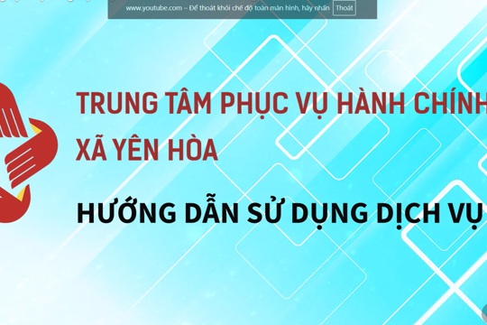 Hướng dẫn sử dụng Dịch vụ công trực tuyến