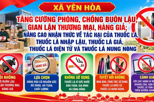 Tăng cường phòng, chống buôn lậu, gian lận thương mại, hàng giả; nâng cao nhận thức về tác hại của thuốc lá, thuốc lá nhập lậu, thuốc lá giả, thuốc lá điện tử và thuốc lá nung nóng