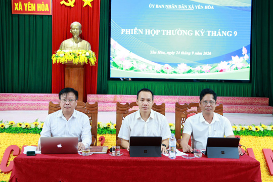 UBND xã Yên Hòa tổ chức phiên họp thường kỳ tháng 9  