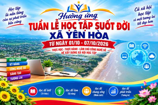 Xã Yên Hòa hưởng ứng Tuần lễ học tập suốt đời năm 2026 