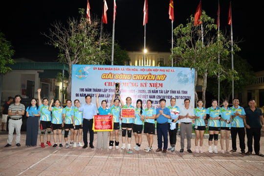 Xã Yên Hoà tổ chức thành công giải bóng chuyền nữ năm 2026 