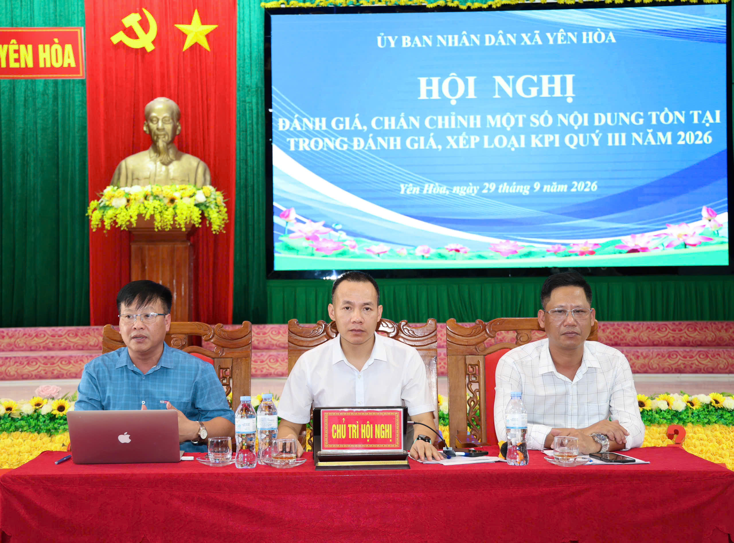 Yên Hòa tổ chức hội nghị đánh giá, chấn chỉnh một số nội dung tồn tại trong đánh giá, xếp loại KPI quý III năm 2026 