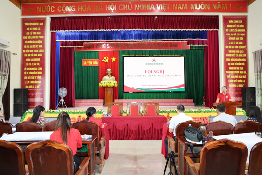 Hội Chữ thập đỏ tỉnh Hà Tĩnh tổ chức hội nghị đánh giá rủi ro thiên tai dựa vào cộng đồng tại xã Yên Hòa  