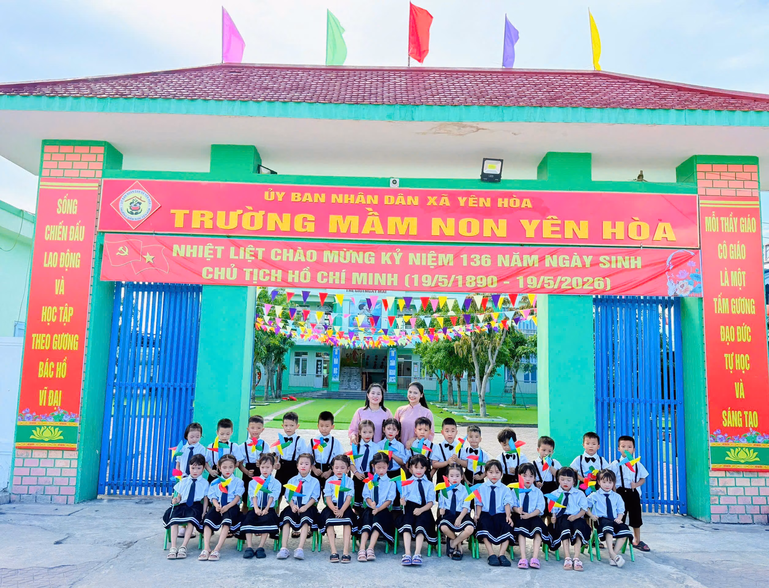 Xã Yên Hòa thực hiện sáp nhập điểm lẻ trường Mầm non Yên Hòa vào điểm chính 