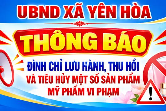 Đình chỉ lưu hành, thu hồi và tiêu hủy một số sản phẩm mỹ phẩm vi phạm