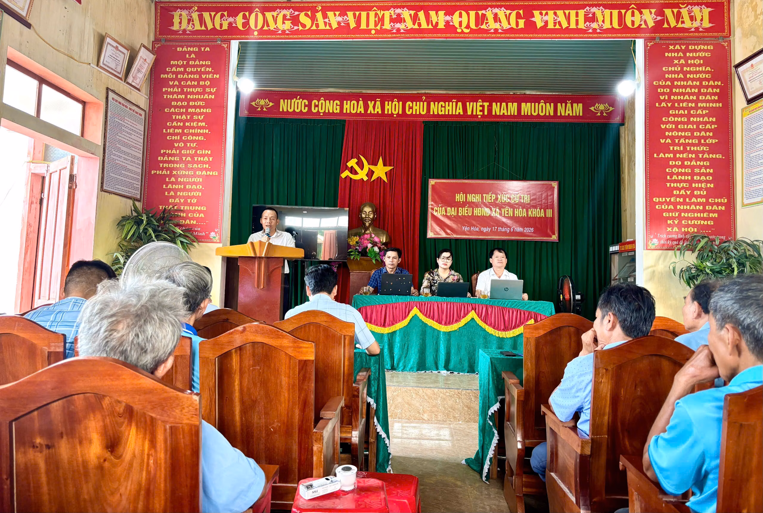 Yên Hòa: Các tổ đại biểu HĐND xã khóa III, nhiệm kỳ 2026 - 2031 hoàn thành tiếp xúc cử tri trước Kỳ họp thường lệ giữa năm 2026 