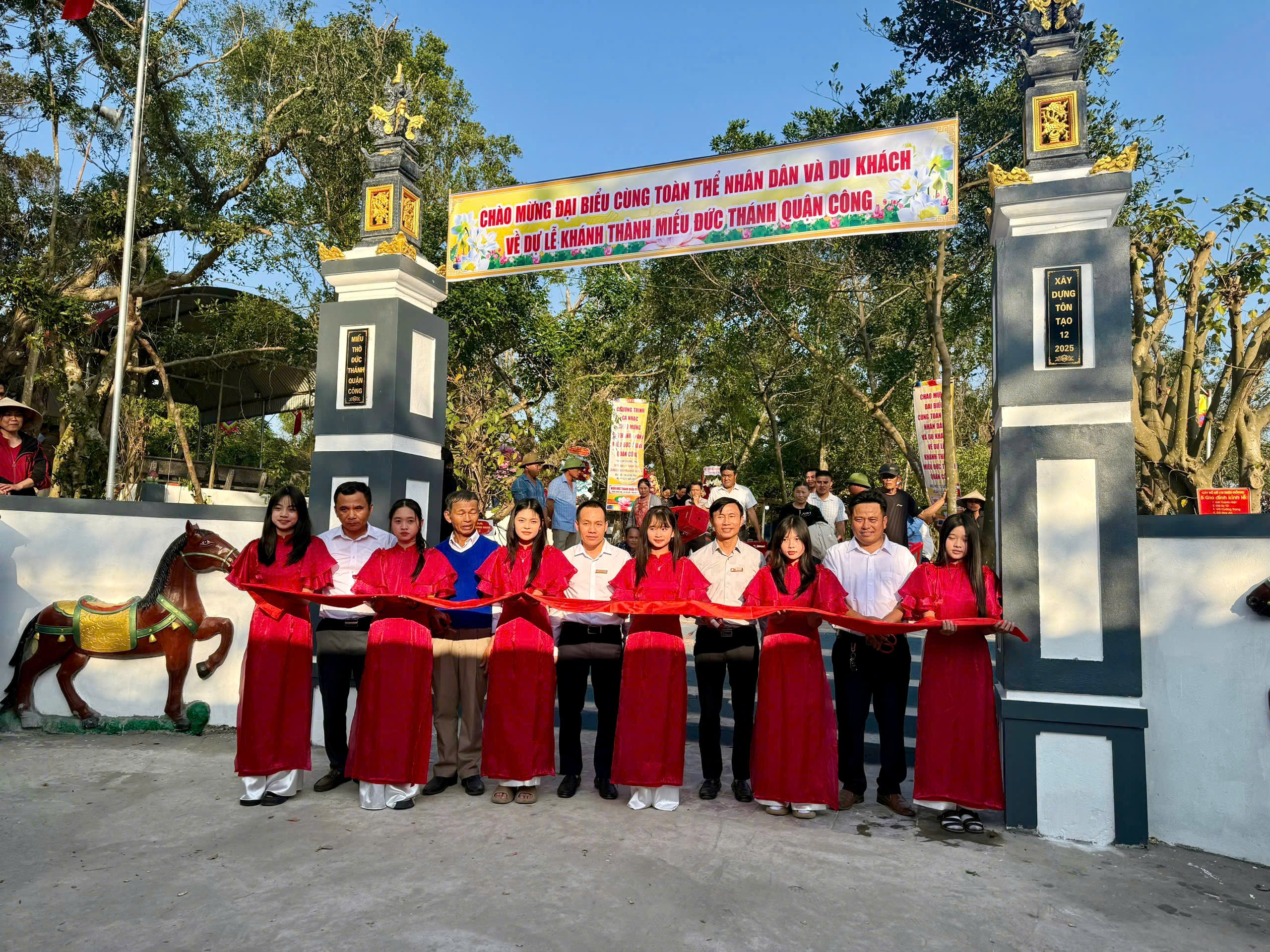Trang trọng Lễ Khánh thành Miếu Đức thánh Quận Công tại xã Yên Hòa 