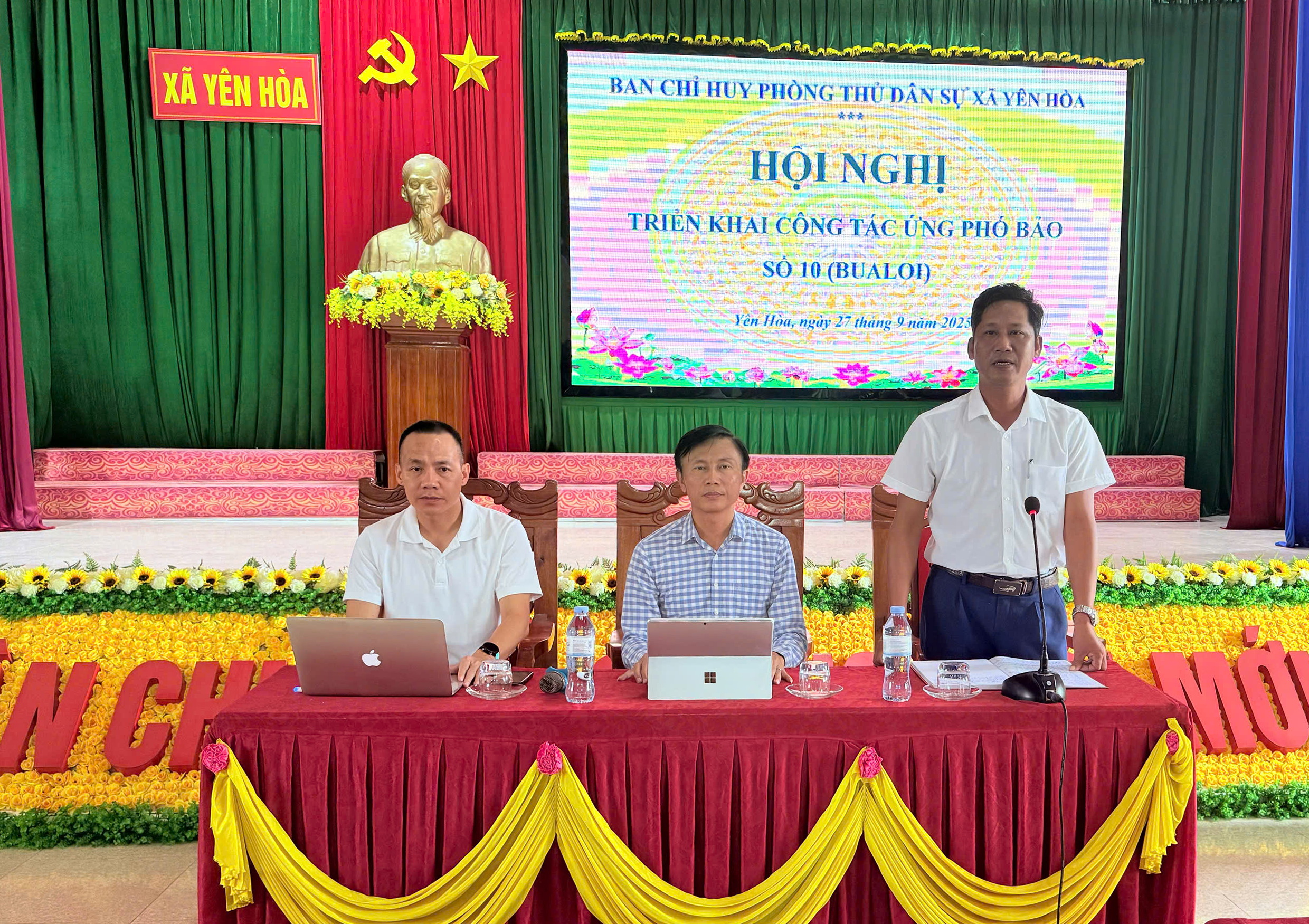 Xã Yên Hòa khẩn trương triển khai phòng chống Bão số 10 (Bualoi) 